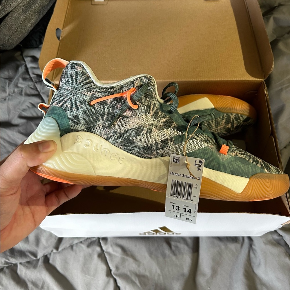 Adidas Harden Stepback 3 with Orange and Cream Accents